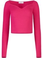 Nina Ricci sweetheart-neck long-sleeve top - Rose - thumbnail