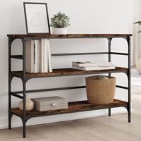 Wandtafel 100x32x75 cm bewerkt hout gerookt eikenkleurig - thumbnail