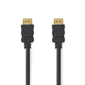 Nedis High Speed HDMI-Kabel met Ethernet | HDMI Connector | HDMI Connector | 4K@30Hz | ARC | 10.2 Gbps | 15.0 m | Rond | PVC | Zwart | Label -
