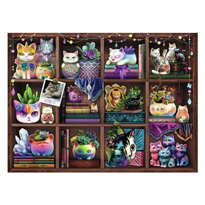 Ravensburger Legpuzzel cubby cats and succulents, 500st.