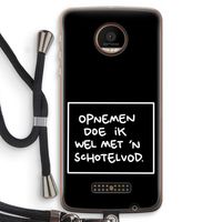 Schotelvod: Motorola Moto Z Force Transparant Hoesje met koord
