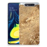 Samsung Galaxy A80 TPU Siliconen Hoesje Marmer Creme