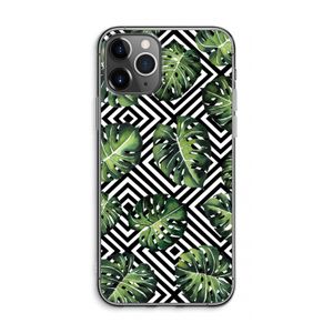 Geometrische jungle: iPhone 11 Pro Max Transparant Hoesje