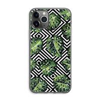 Geometrische jungle: iPhone 11 Pro Max Transparant Hoesje