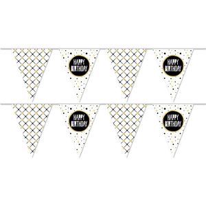 2x Verjaardagsfeest slingers Happy Birthday 10 meter