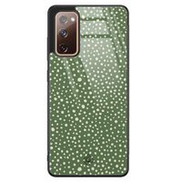 Samsung Galaxy S20 FE glazen hardcase - Green dots