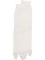 Maison Margiela chaussettes longues en maille - Blanc