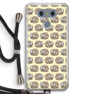 Slapende poes: LG G6 Transparant Hoesje met koord