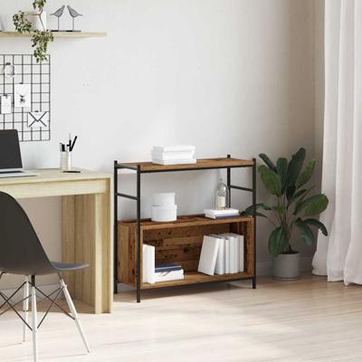 Boekenkast Gerookt eiken 80 x 30 x 78.5 cm Bewerkt hout