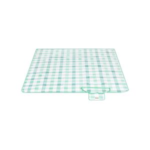 Waterdichte opvouwbare picknickdeken met 4 grondankers, Groen Wit / 200 x 200 cm