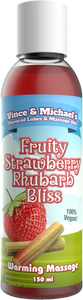 Swede Vince & Michael&apos;s Fruity Strawberry Rhubarb Bliss Flavored Warming Massage Lotion (150ml)