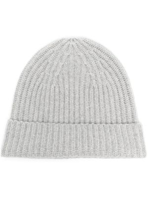 Lisa Yang bonnet en cachemire à design nervuré - Gris