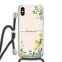 Gele bloemen: iPhone X Transparant Hoesje met koord Gele bloemen: iPhone X Transparant Hoesje met koord