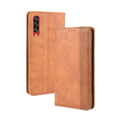 Voor Samsung Galaxy A90 5G magnetische Buckle retro Crazy Horse textuur horizontale Flip lederen draagtas met houder & kaartsleuven & fotolijstjes (br