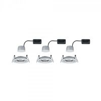 Paulmann 93487 Nova Inbouwlamp Set van 3 stuks LED LED 18 W Aluminium (gedraaid) - thumbnail