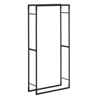 Brandhoutrek - 35 kg - 60 x 25 x 150 cm - staal - zwart