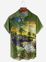 Parrot Chest Pocket Short Sleeve Hawaiian Shirt - thumbnail