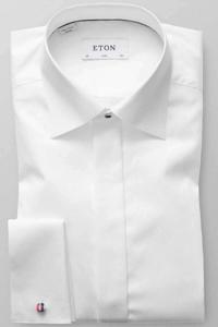 ETON Slim Fit Gala shirt wit, Effen