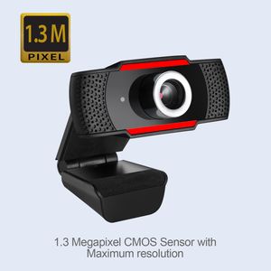 Adesso CyberTrack H3 webcam 1,3 MP 1280 x 720 Pixels USB 2.0 Zwart, Rood