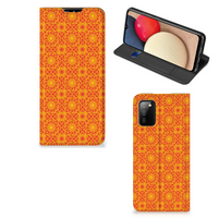 Samsung Galaxy M02s | A02s Hoesje met Magneet Batik Oranje