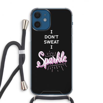 Sparkle quote: iPhone 12 Transparant Hoesje met koord
