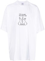 VETEMENTS t-shirt Kissing Bunnies - Blanc