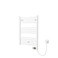 Plieger Elba Electrical Elektrische Designradiator - 70.2x40cm - met thermostaat - 300w - wit 1550012