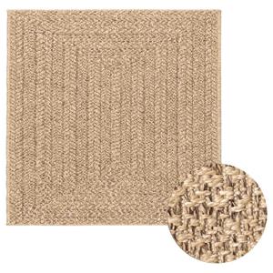 VidaXL Vloerkleed zizur beige binnen en buiten 240x340 cm jute look
