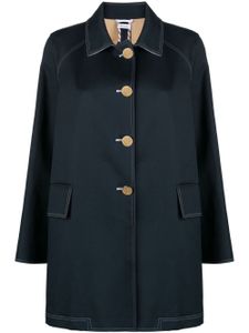 Thom Browne RWB-stripe cropped car coat - Bleu