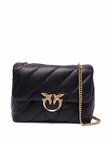 PINKO sac porté épaule Love en cuir matelassé - Noir