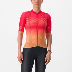 Castelli Climbers 2.0 fietsshirt korte mouw rood/oranje dames M