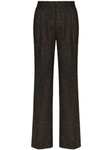 Dolce & Gabbana pantalon en laine stretch à coupe droite - Noir