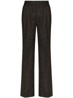 Dolce & Gabbana pantalon en laine stretch à coupe droite - Noir