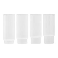 ferm LIVING Ripple Longdrinkglazen - 4 st. - Frosted