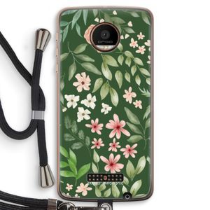 Botanical green sweet flower heaven: Motorola Moto Z Force Transparant Hoesje met koord