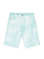 Diesel Kids short à imprimé tie dye - Bleu - thumbnail