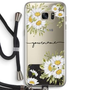 Daisies: Samsung Galaxy S7 Edge Transparant Hoesje met koord