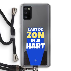 Laat de zon in je hart: Samsung Galaxy A41 Transparant Hoesje met koord