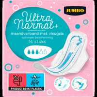 Jumbo Maandverband Ultra Normal+ met Vleugels 14 Stuks