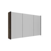 Saniclass Holz Frame Spiegelkast - 100x63x16cm - inclusief zijpanelen - Eiken charcoal SW1420837/SW1212817