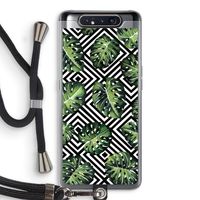 Geometrische jungle: Samsung Galaxy A80 Transparant Hoesje met koord