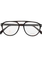 Eyewear by David Beckham lunettes de soleil pilote à effet écaille de tortue - Marron
