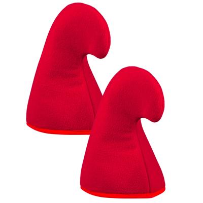 Carnaval verkleed hoed Kabouter/dwerg - 2x - puntmuts - rood - volwassenen