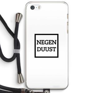 Negenduust vierkant: iPhone 5 / 5S / SE Transparant Hoesje met koord