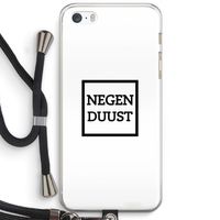 Negenduust vierkant: iPhone 5 / 5S / SE Transparant Hoesje met koord