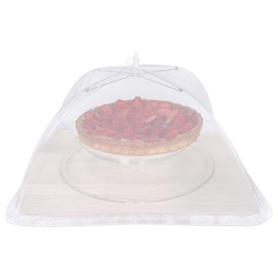 Lunace Vliegenkap/voedselkap tegen insecten - wit - D50 x H30 cm - opvouwbaar - paraplu