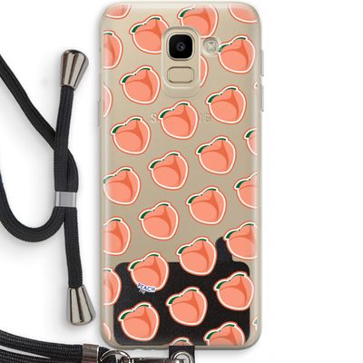 Just peachy: Samsung Galaxy J6 (2018) Transparant Hoesje met koord