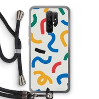 Illustratieve pop 2: Xiaomi Redmi 9 Transparant Hoesje met koord