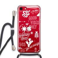 Good vibes: iPhone SE 2020 Transparant Hoesje met koord