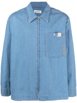 Lanvin chemisier zippée en jean - Bleu